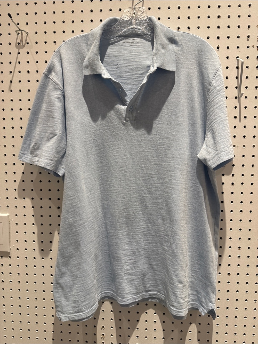 Vince Pale Blue Short Sleeve Polo